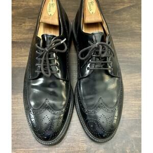Men’s LLOYD OF GERMANY Black Wingtip Hudson $410 SHOES SIZE 12.5 F